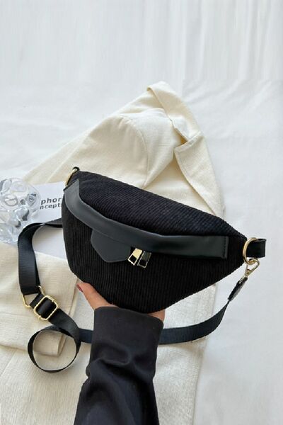Zenana Corduroy Crossbody Bag with Removable Strap Style