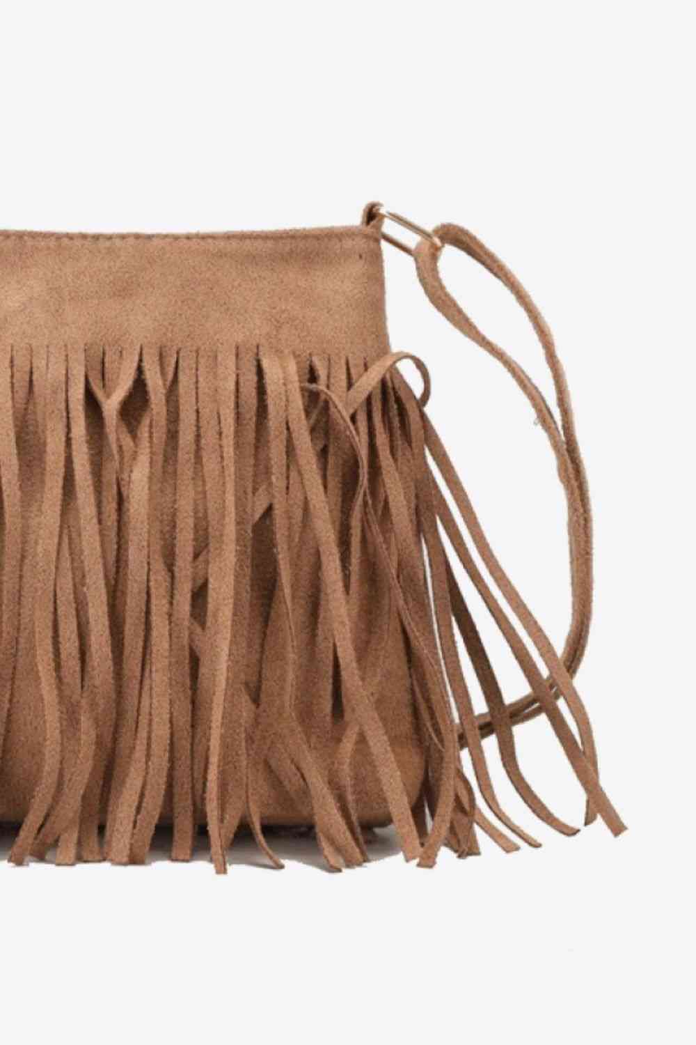 Chic Leopard Print PU Leather Crossbody Bag with Fringe