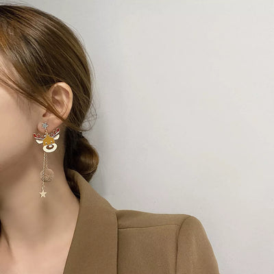 Reindeer Bowknot Drop Earrings