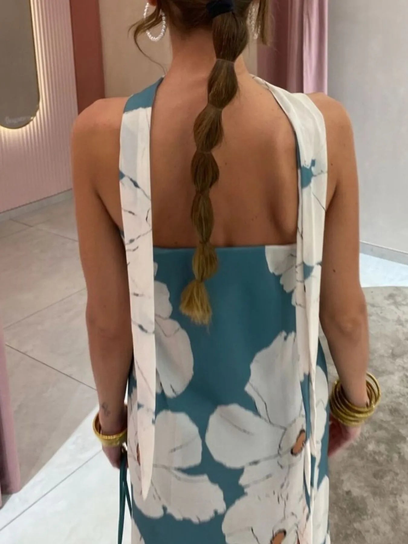 Printed Tube Maxi Dress