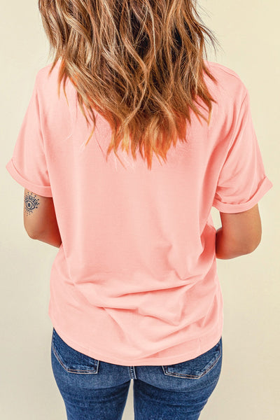 Trendy Boots Graphic T-Shirt with Round Neck & Short Sleeves