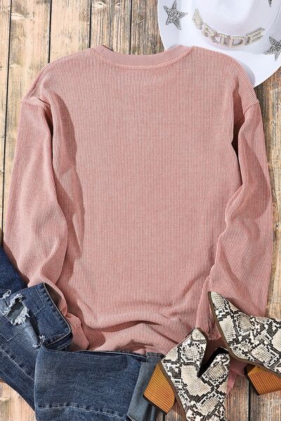 Chic Bow Sequin Sweatshirt - Casual Fashion Statement