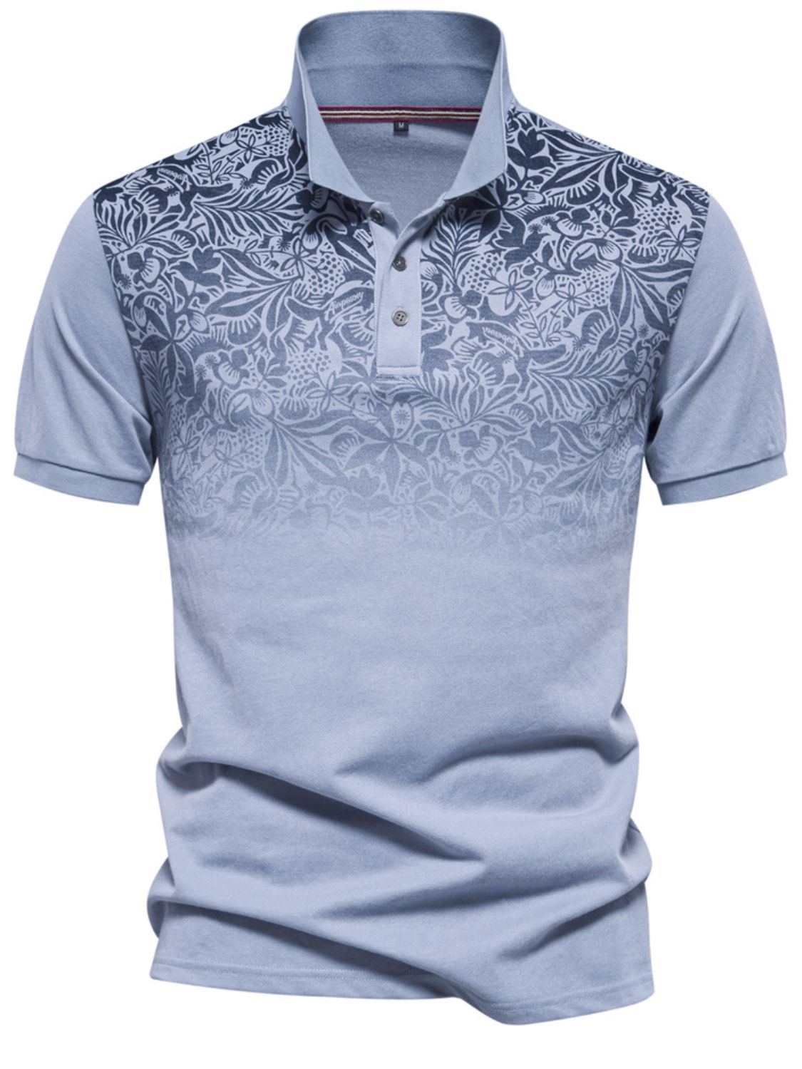 Men's Printed Collared Neck Short Sleeve Polo for Style