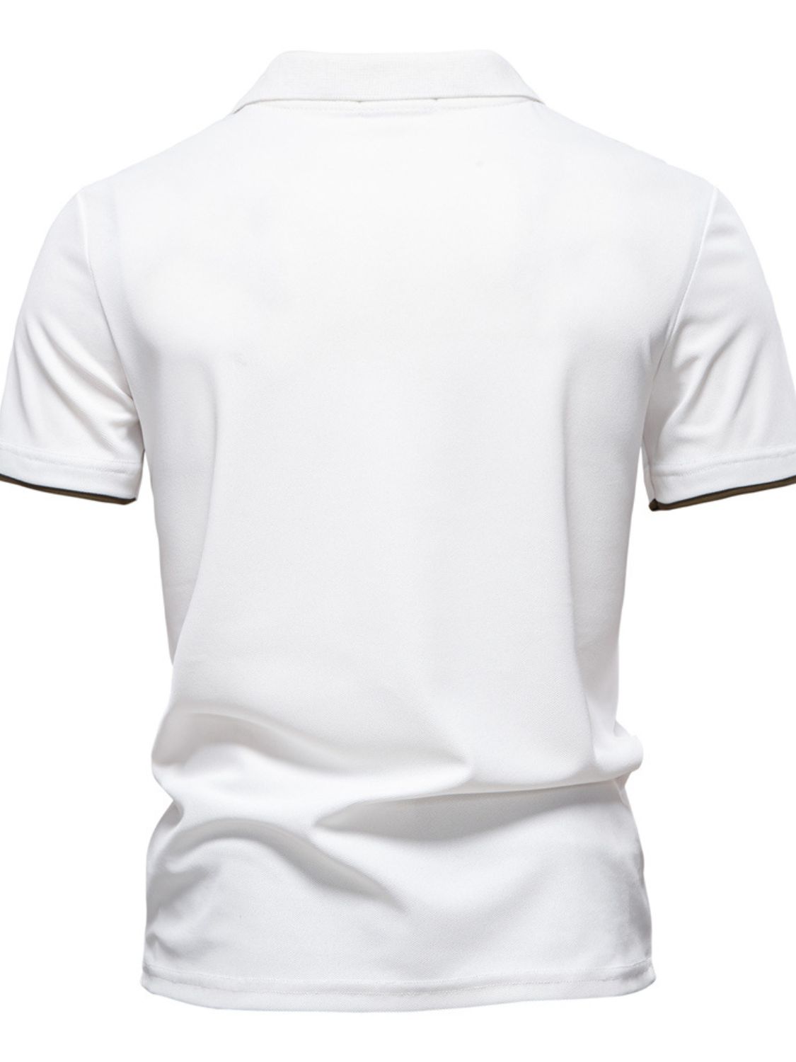 Men's Giraffe Embroidered Collared Neck Contrast Polo Style