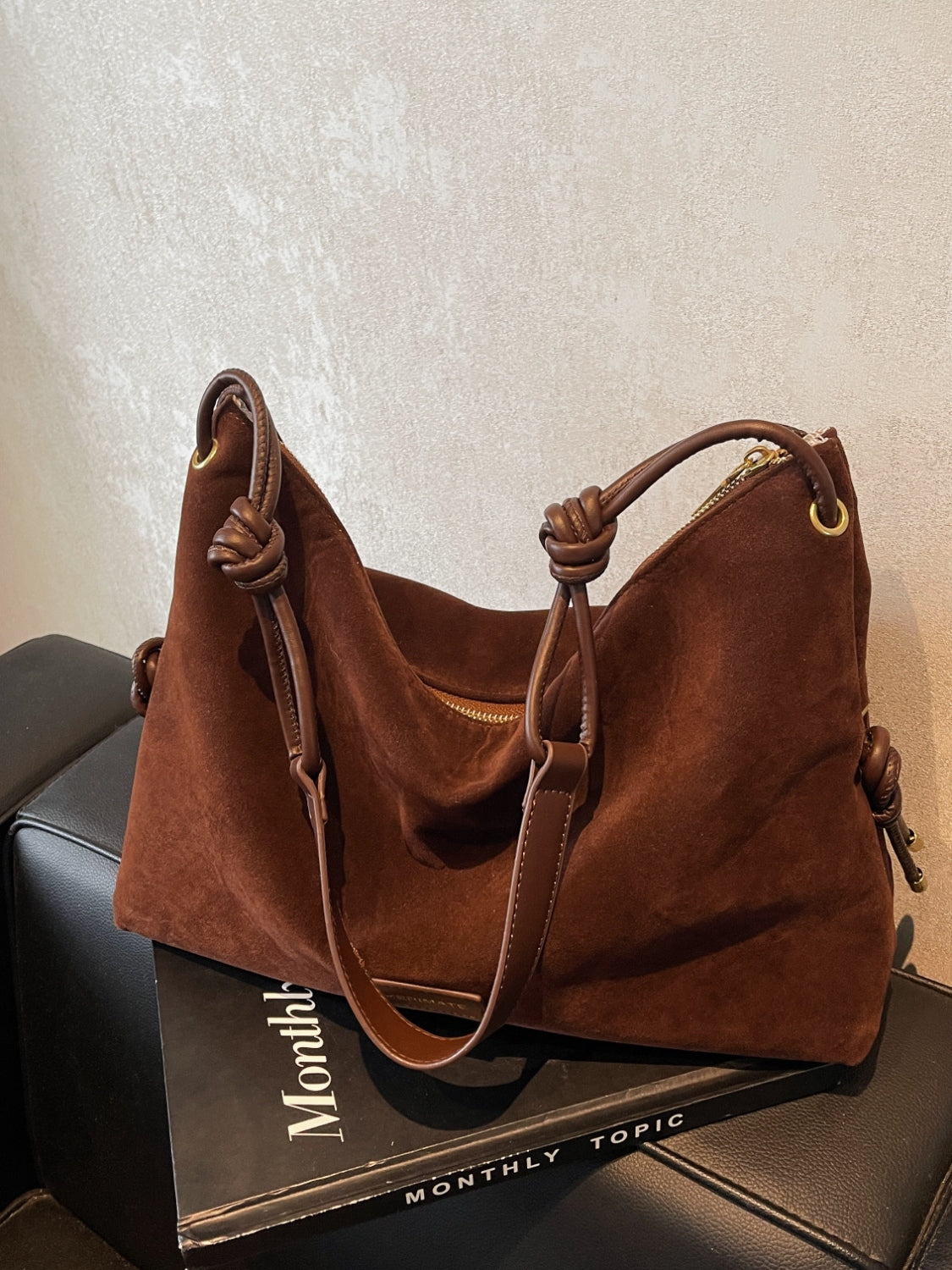 Stylish Suede Large Shoulder Bag for Every Occasion