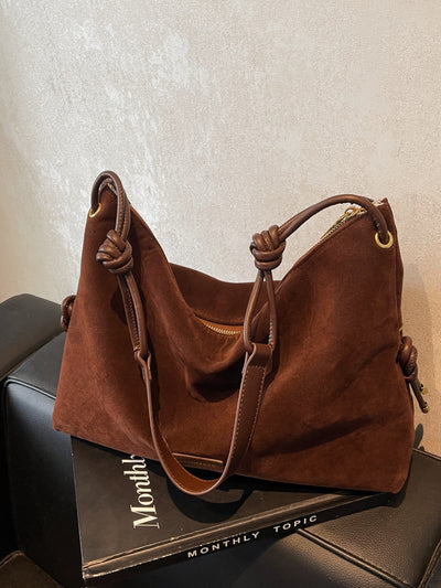 Stylish Suede Large Shoulder Bag for Every Occasion