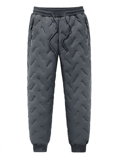 Men's Plus Size Quilted Thermal Joggers