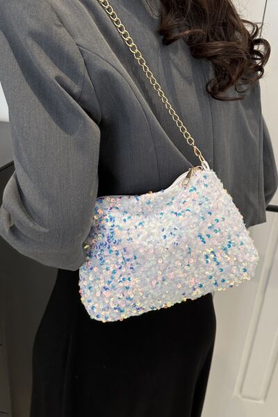 Chic Sequin Removable Strap Shoulder Bag for Glam Style