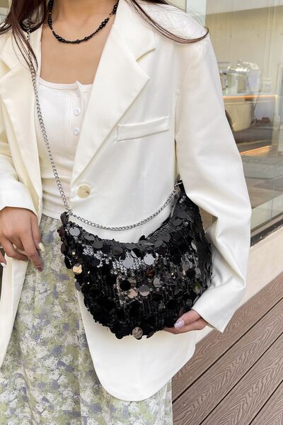 Stylish Sequin Chain Crossbody Bag for Glamorous Looks