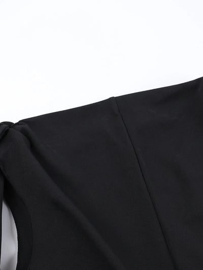 Asymmetrical Tied Sleeveless Maxi Dress