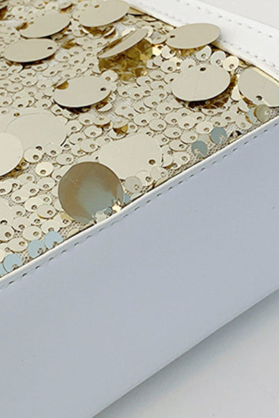 Stylish PU Leather Sequin Handbag for Fashionable Women