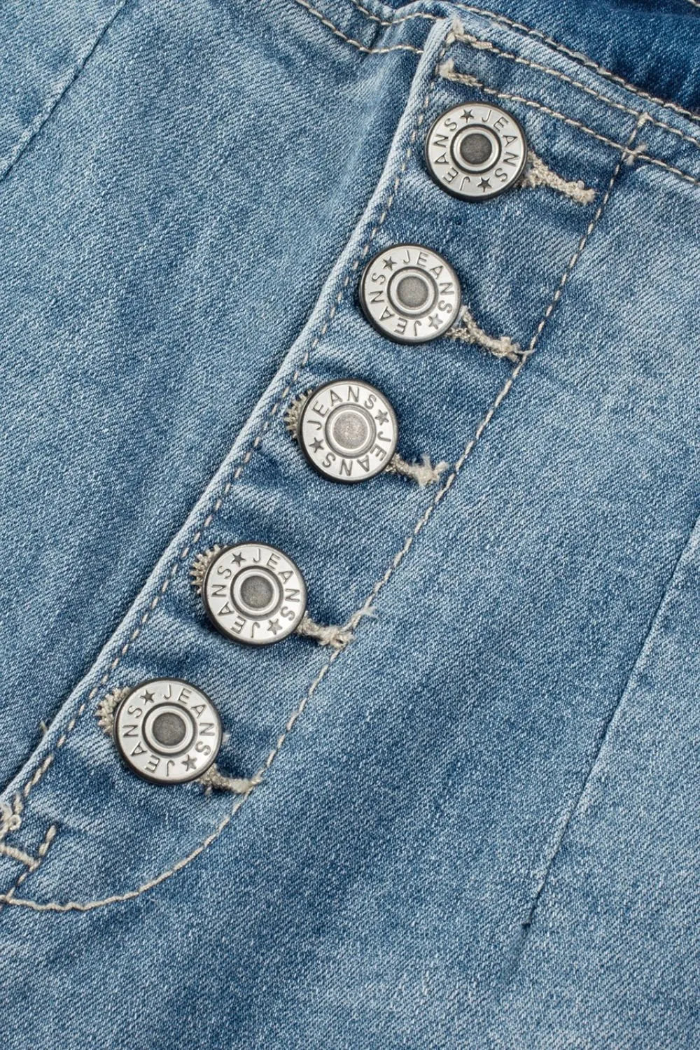 Button Fly High Waist Jeans