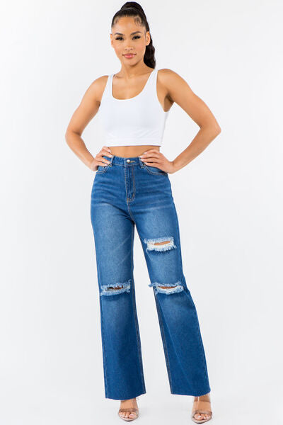 Vintage High Waist Wide Leg Jeans - 100% Sustainable Cotton