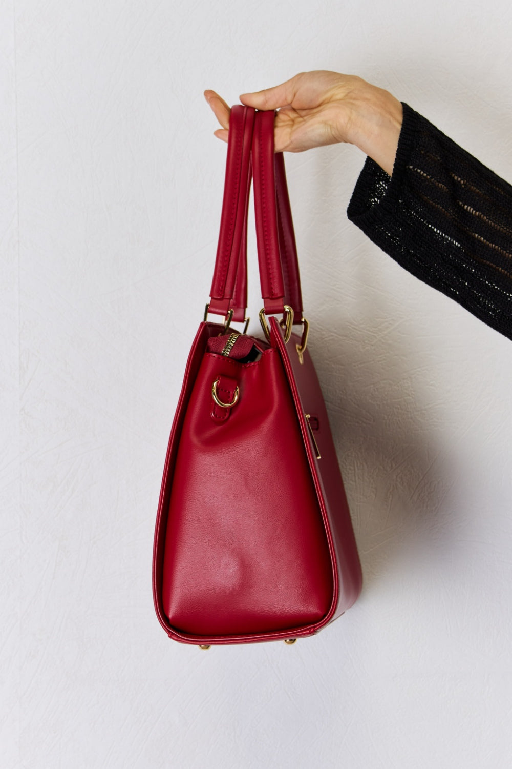 David Jones Texture PU Leather Handbag for Stylish Elegance