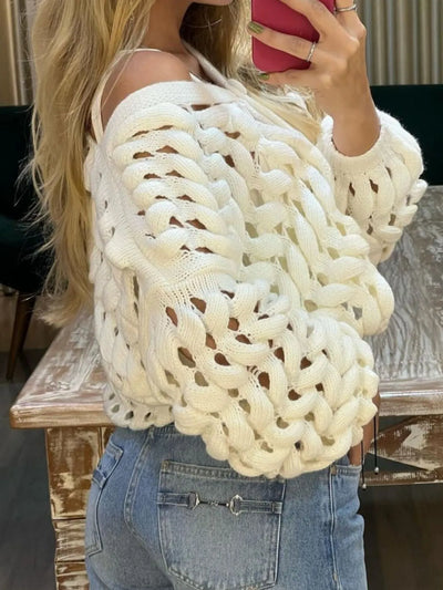 Crochet Button Up Cardigan