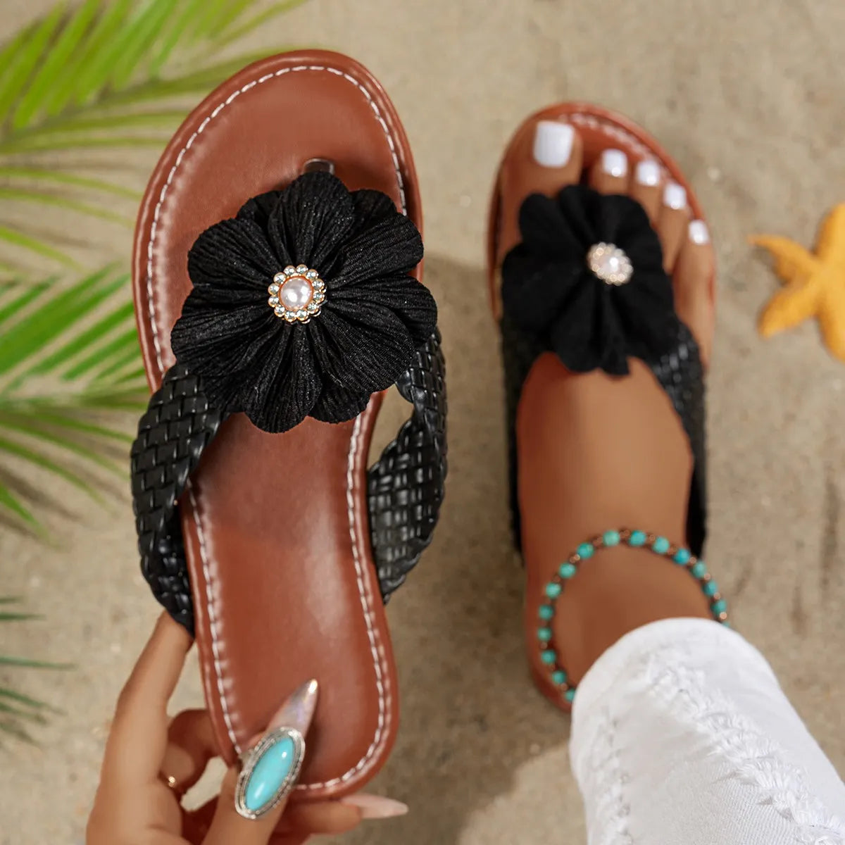 Toe Post Flats Sandals