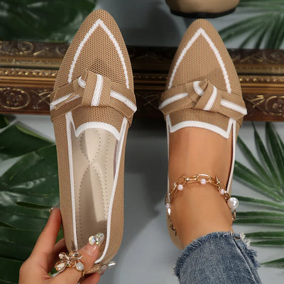 Point Toe Mesh Flat Slip-Ons