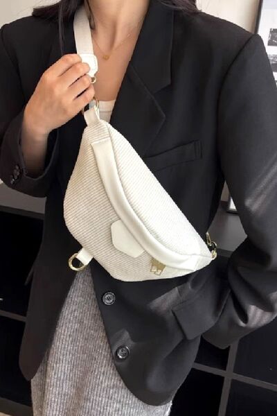 Zenana Corduroy Crossbody Bag with Removable Strap Style