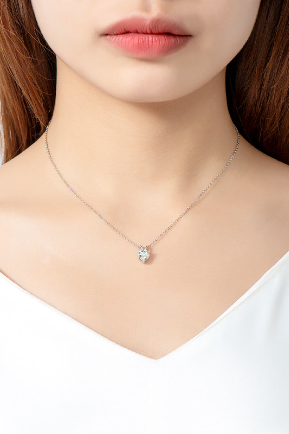 Exquisite 1 Carat Moissanite Heart Necklace - Perfect Gift