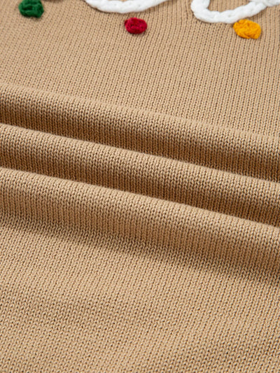 Merry Colorful Dot Detail Christmas Dolman Sweater