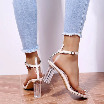 Block Heel Ankle Strap Sandals