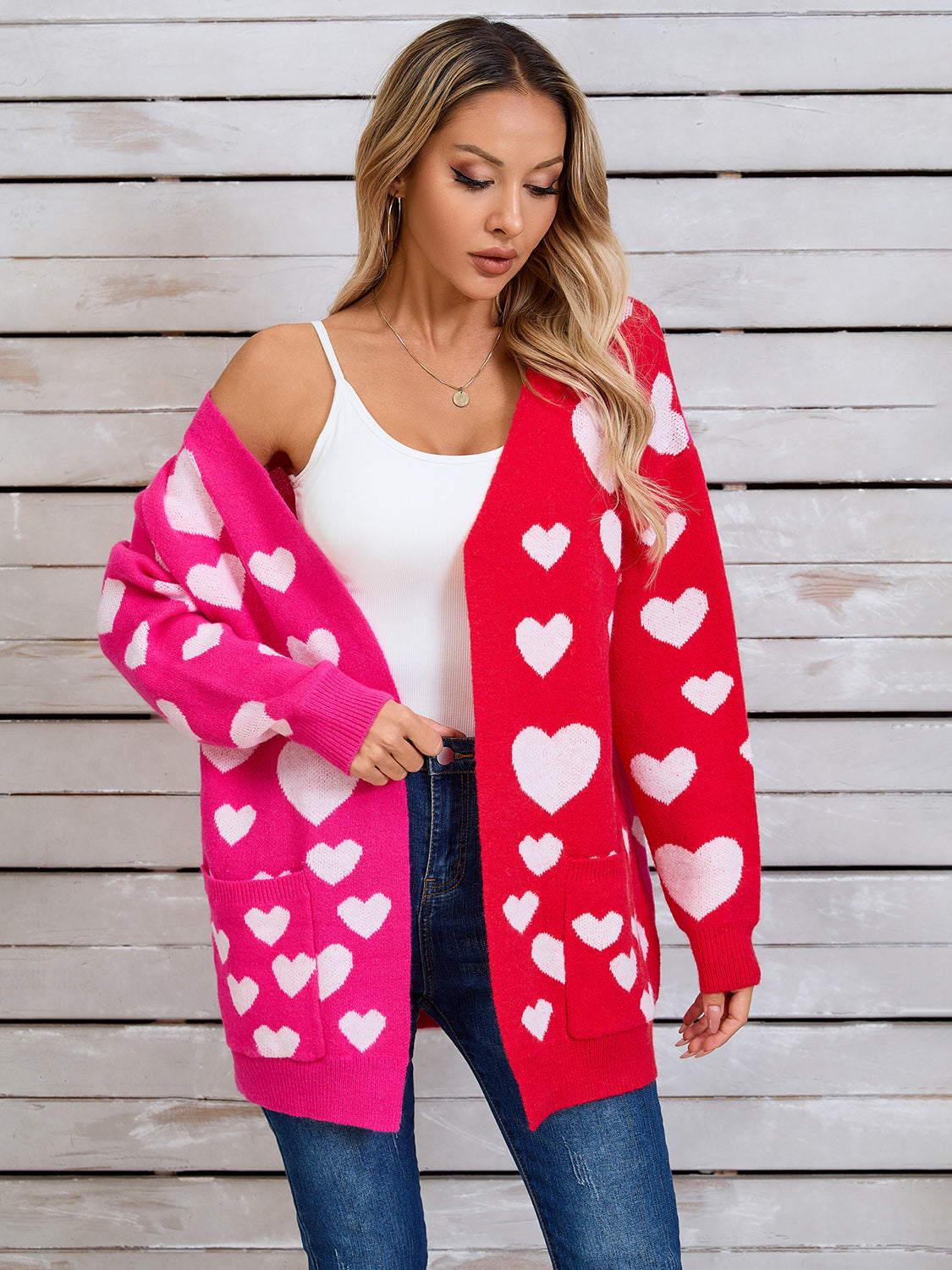 Angel Wings Heart Cardigan - Soft Knit, Vibrant Colors, Chic Style