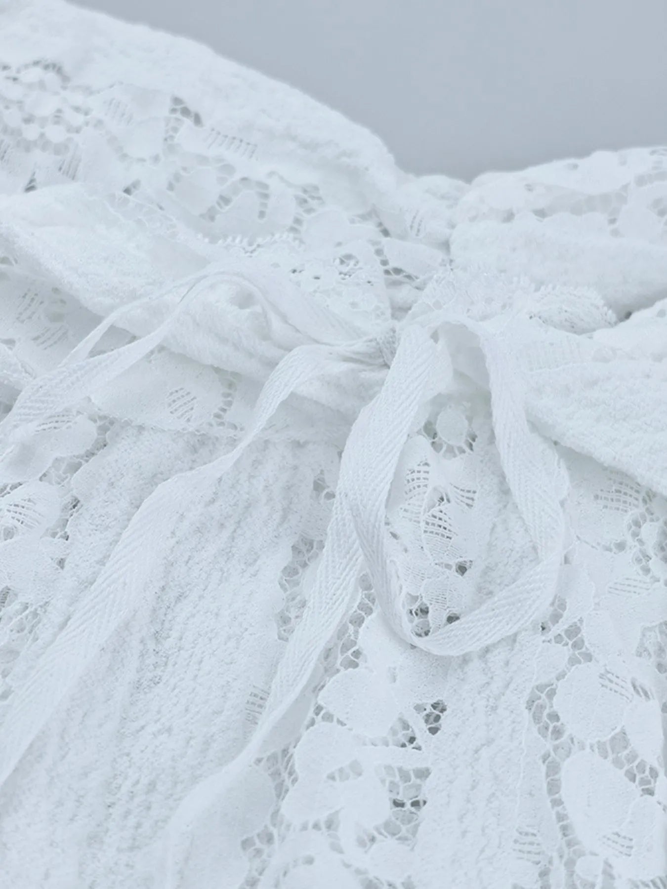 Lace Off-Shoulder Flounce Sleeve Maxi Dress