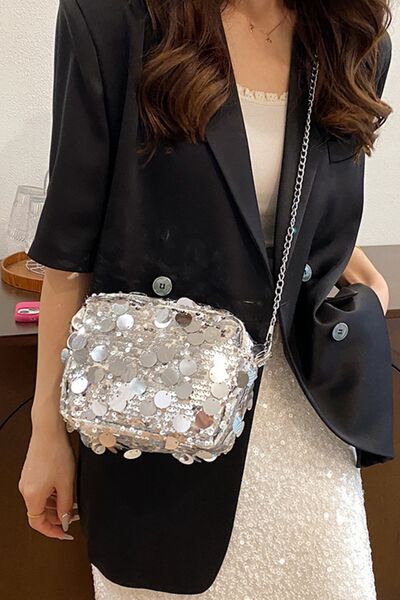 Stylish Sequin Chain Shoulder Bag for Elegant Outings