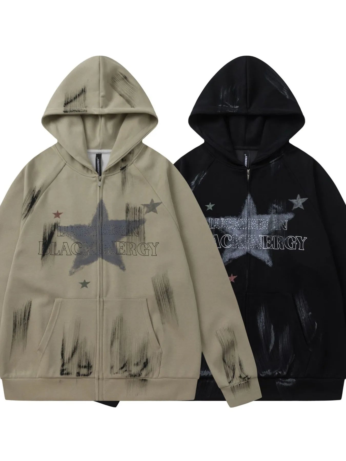 Men's Vintage Star Zip-Up Hoodie