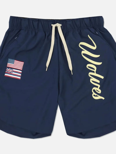 Men's Plus Size Drawstring US Flag Active Shorts