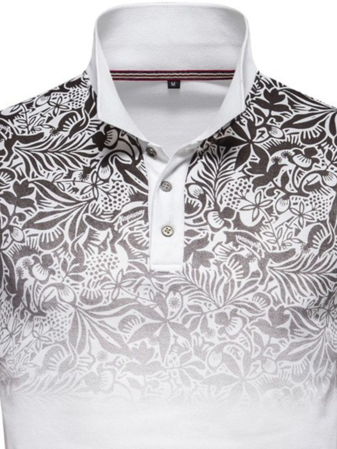 Men's Printed Collared Neck Short Sleeve Polo for Style