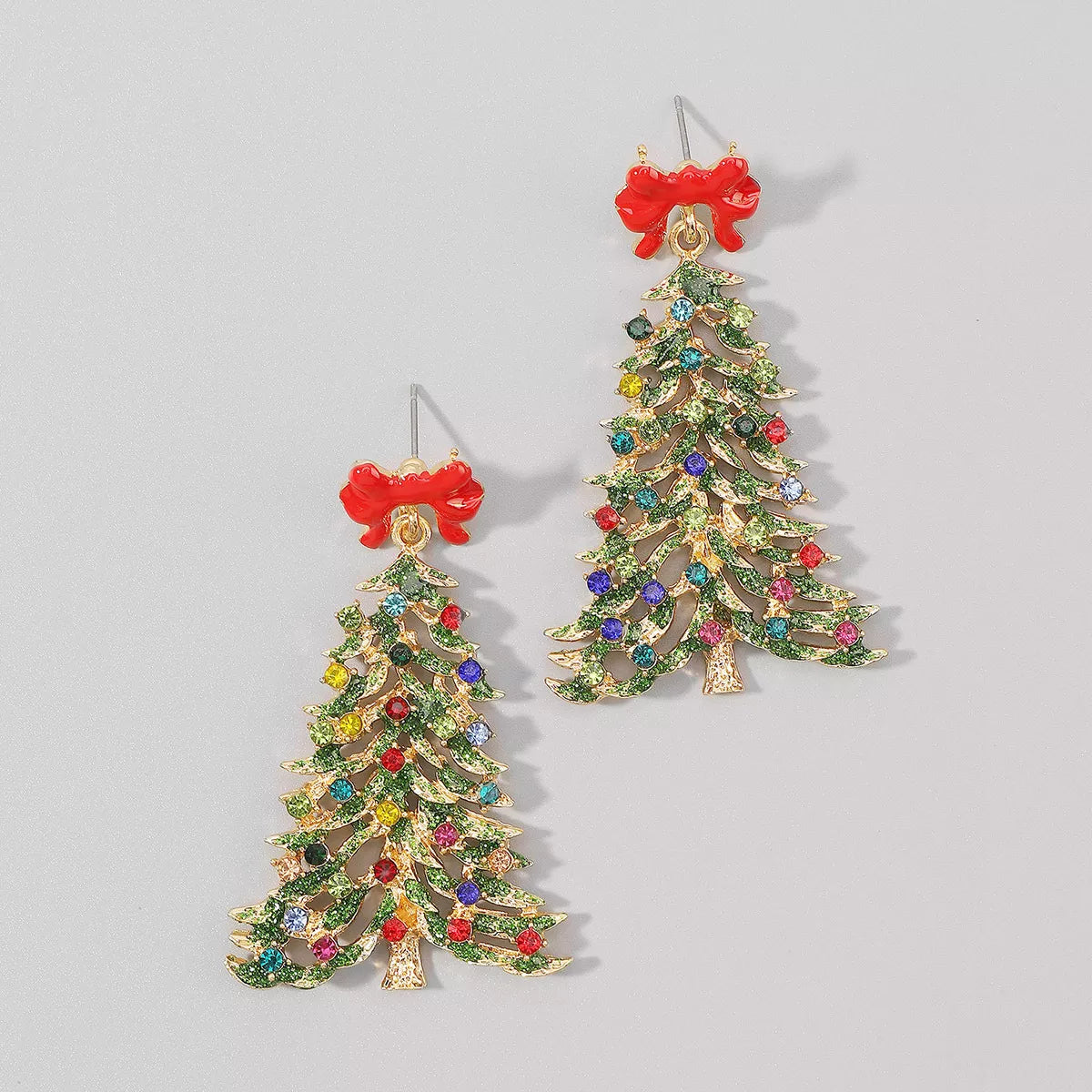 Christmas Tree Dangle Earrings