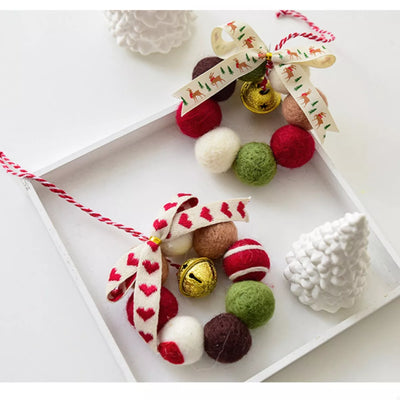 Christmas Felt Ball Garland Ornament