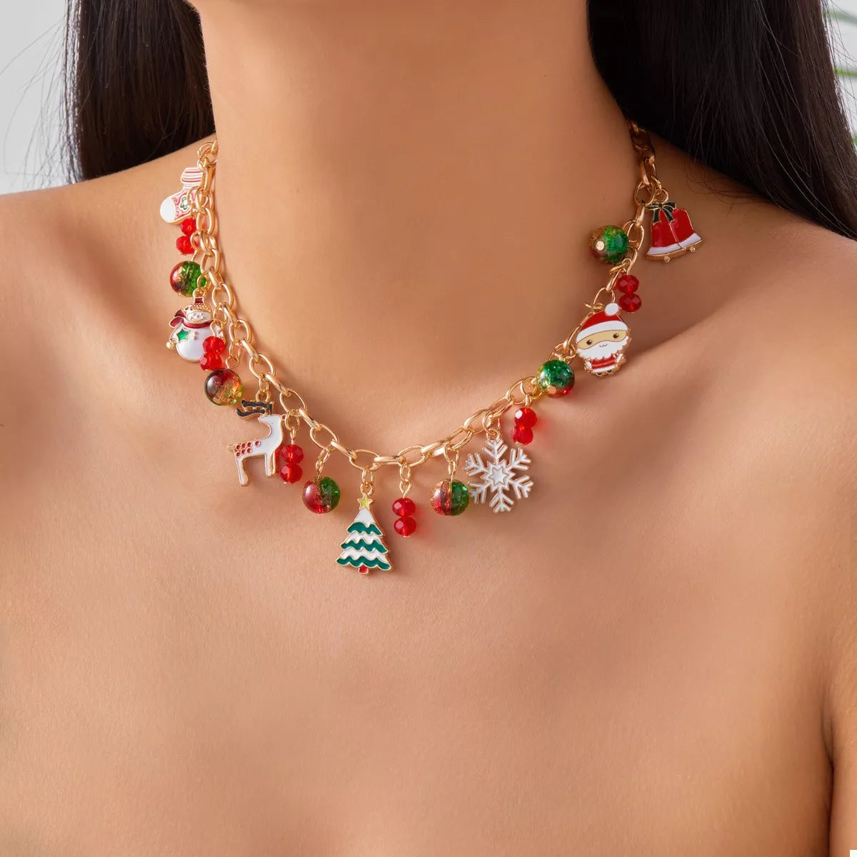 Christmas Themed Charm Necklace