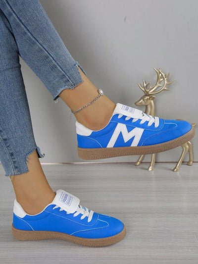 Round Toe Lace Up Sneakers