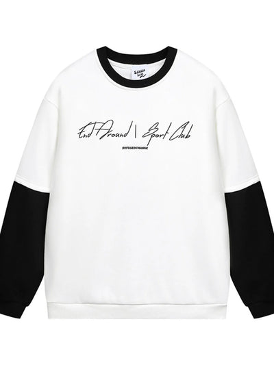 Men's Color Block Crew Neck Sweatshirt