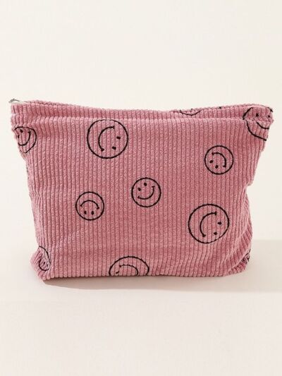 Zenana Corduroy Smile Clutch Bag for Trendy Outings