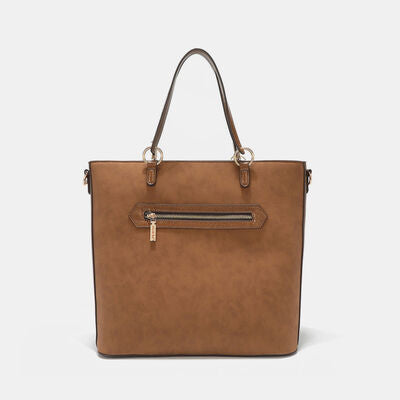 Nicole Lee USA Metallic Stitching Embroidery Rhinestone Tote Bag