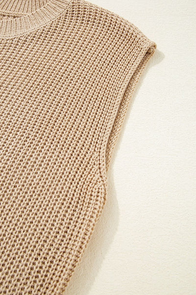 Western Cowboy Embroidery Round Neck Sleeveless Sweater