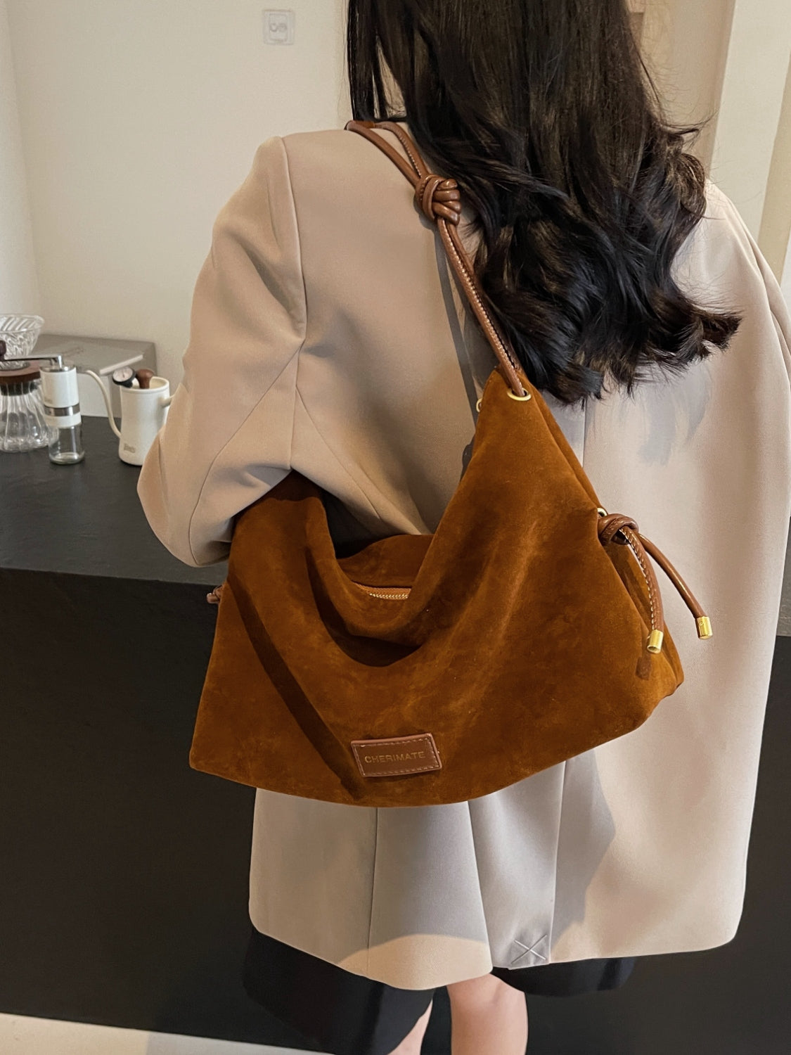 Stylish Suede Large Shoulder Bag for Every Occasion