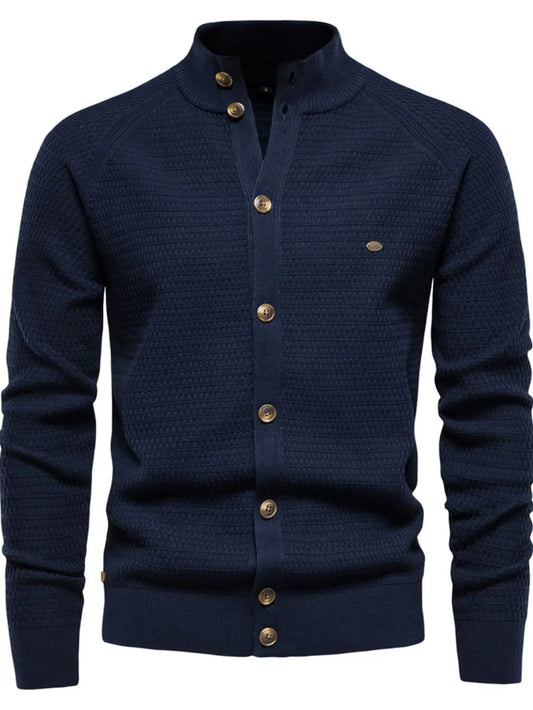 Men's Button Down Long Sleeve Cardigan