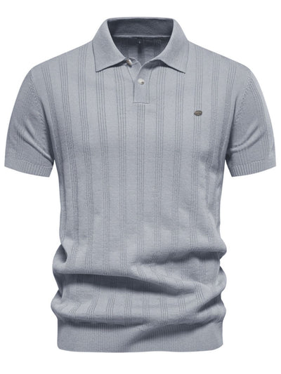 Men's Collared Neck Short Sleeve Knit Polo for Every Occasion