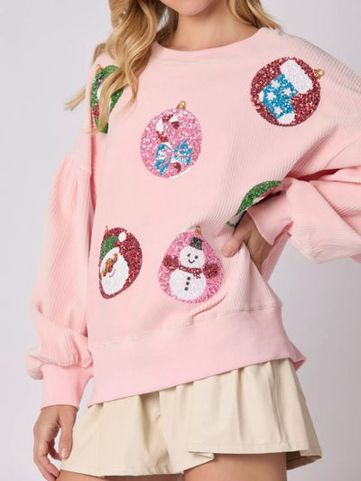 Christmas Sequin Embellished Sweatshirt