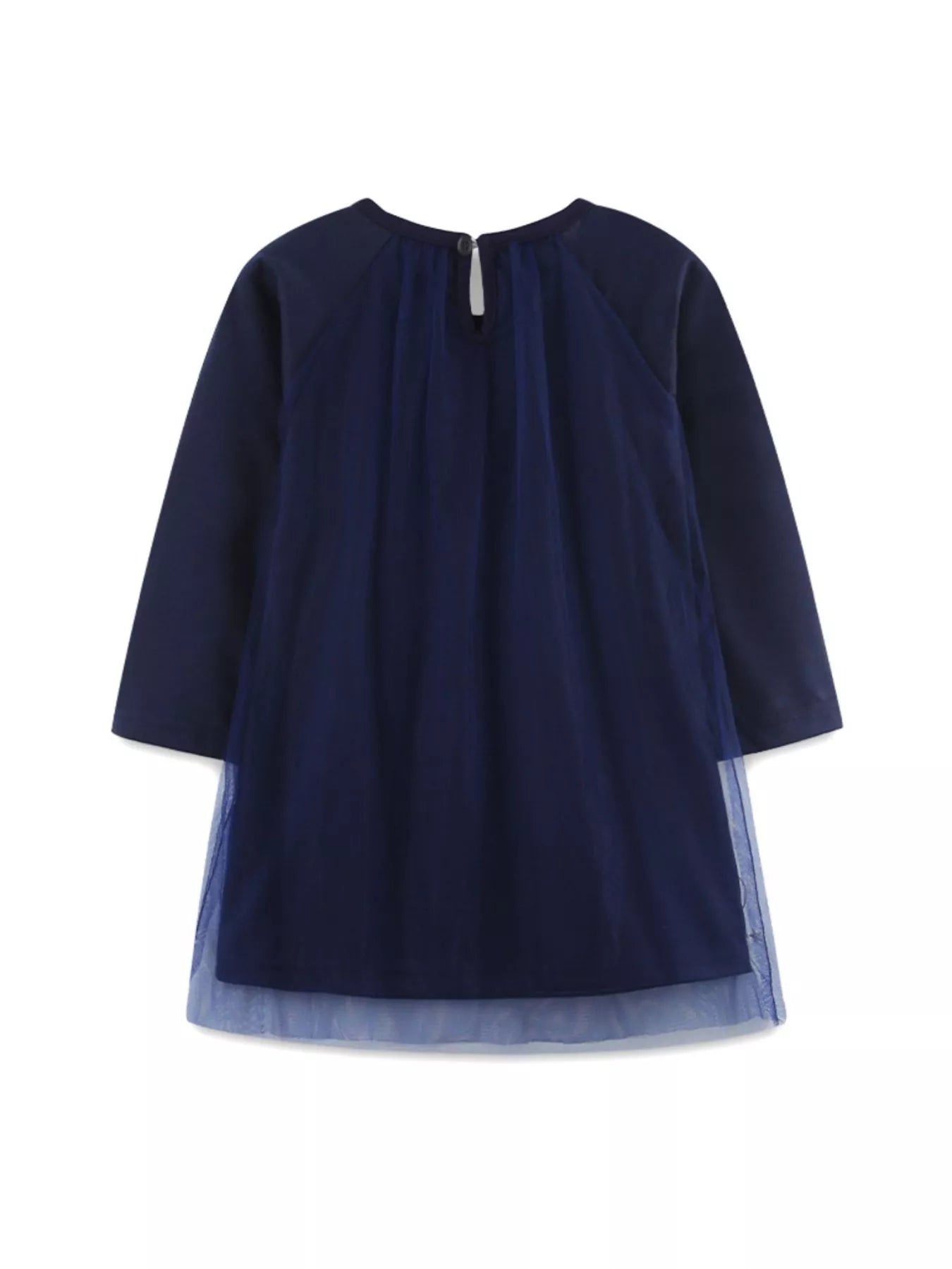 Children's Christmas Santa & Reindeer Embroidered Tulle Dress