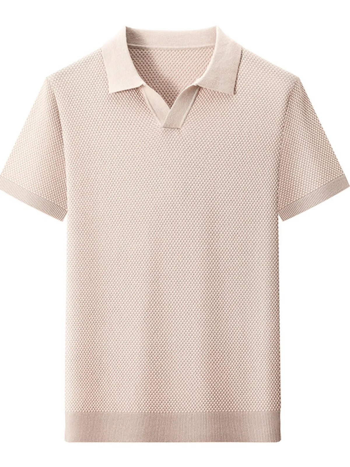 Men's Plus Size Collared Neck Short Sleeve Polo