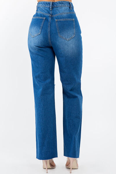 Vintage High Waist Wide Leg Jeans - 100% Sustainable Cotton