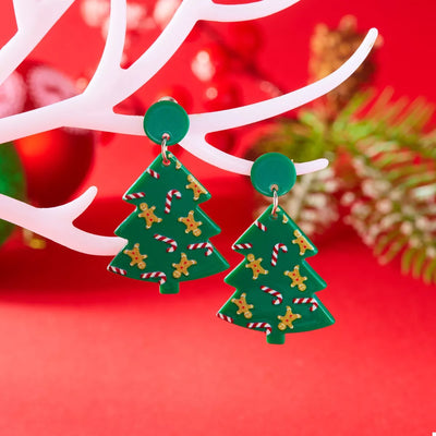Christmas Tree Drop Earrings