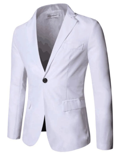 Men's Full Size Slim Fit One Button Top and Pants Two-Piece Blazer Set Plus Size