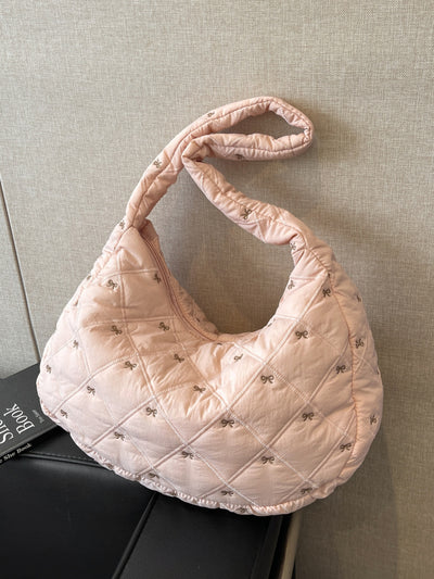 Chic Bow Polyester Shoulder Bag for Stylish Essentials