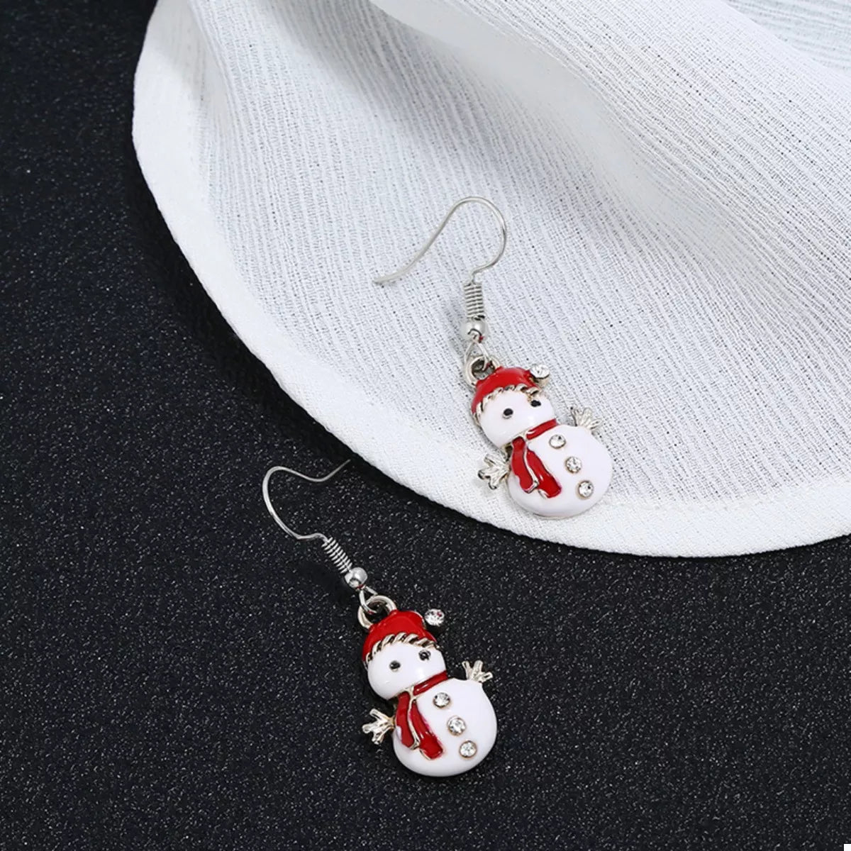 Christmas Snowman Drop Earrings